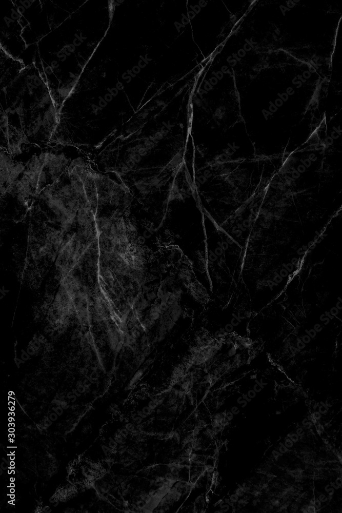 Wall mural Black marble texture pattern background with abstract line structure design for cover book or brochure, poster, wallpaper background or realistic business