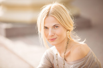 Naklejka premium fashion portrait of a beautiful girl