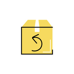 box carton delivery isolated icon