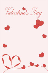 Print. composition. background. Valentine's Day. copy space