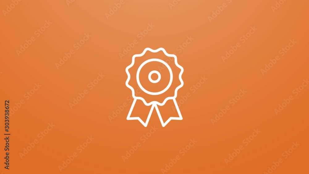 Poster 4k animation of premium icon. particles animate symbol in composition and explosion. two background 