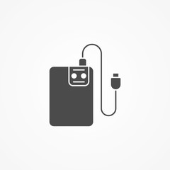Hard disk vector icon sign symbol
