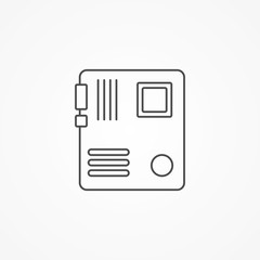 Motherboard vector icon sign symbol