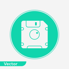 Floppy disk vector icon sign symbol