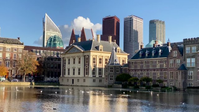 The Hague, South Holland / Netherlands - 19th November 2019: The Binnenhof, location of the Dutch government.