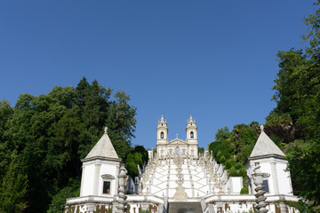 Fototapeta na wymiar Bom Jesus church in Braga - Portugal - architecture background