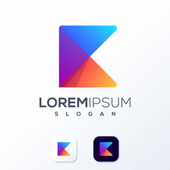 colorful technology logo design idea