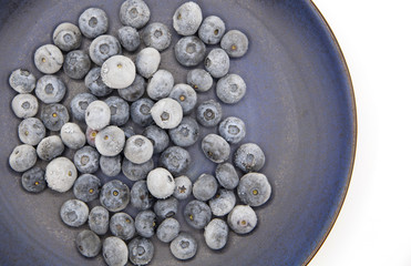 healthy eating fruit top view blueberry plate dish