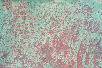 Abstract background with spots of rust and cracked paint. Old painted sheet of metal. For layouts and sites.