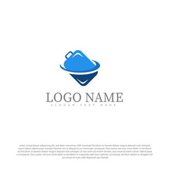 Logo Baggage Blue design template vector. Logo for Travel Company.