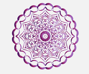 Mandala purple logo vector image stylized artwork 