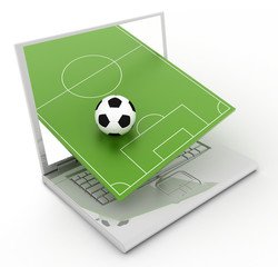 Football and soccer business, 3d rendering