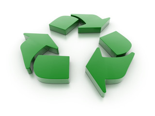 Recycling and sustainability, 3d rendering