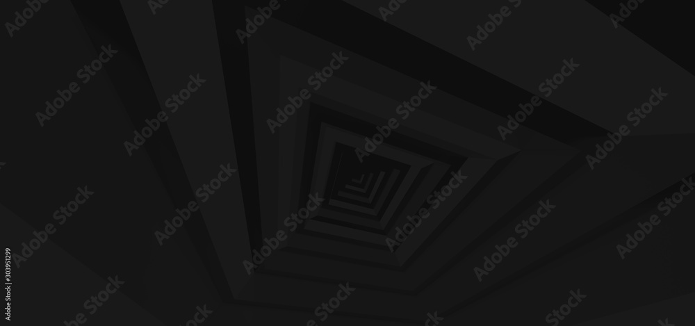 Poster abstract background, black futuristic architecture concept geometrical lines, creating space subdivi