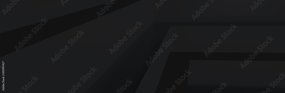 Poster abstract background, black futuristic architecture concept geometrical lines, creating space subdivi