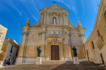 Fototapeta na wymiar Cathedral of Assumption in the Cittadella Victoria, Gozo, Malta