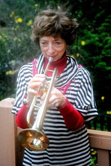 Female trumpet player.
