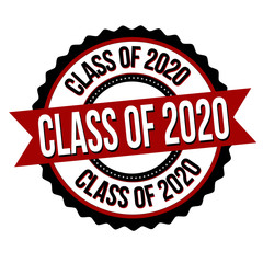 Class of 2020 label or sticker