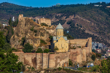 Fototapeta na wymiar fortress Narikala of Tbilisi Georgia capital city eastern Europe