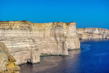Fototapeta na wymiar Gozo island Ta cenc sanap cliffs, Malta