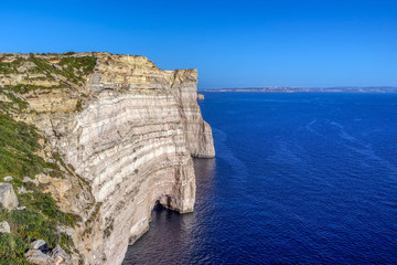 Sanap cliffs on Gozo, Malta