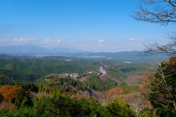 吉野山　秋に風景
