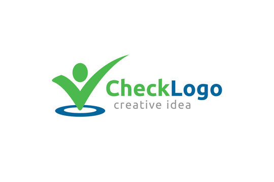 Creative Check Concept Logo Design Template