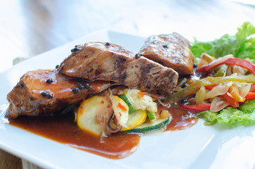sirloin with pepper, Spanish cuisine