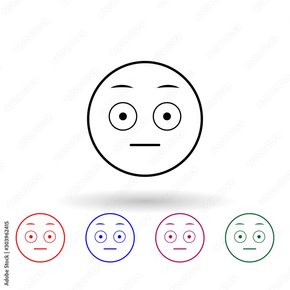 Poster surprised multi color icon. simple thin line, outline vector of emoji icons for ui and ux, website o