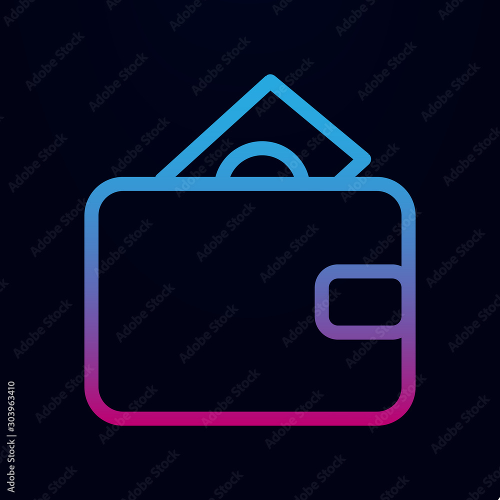 Aufkleber wallet nolan icon. simple thin line, outline vector of finance icons for ui and ux, website or mobil