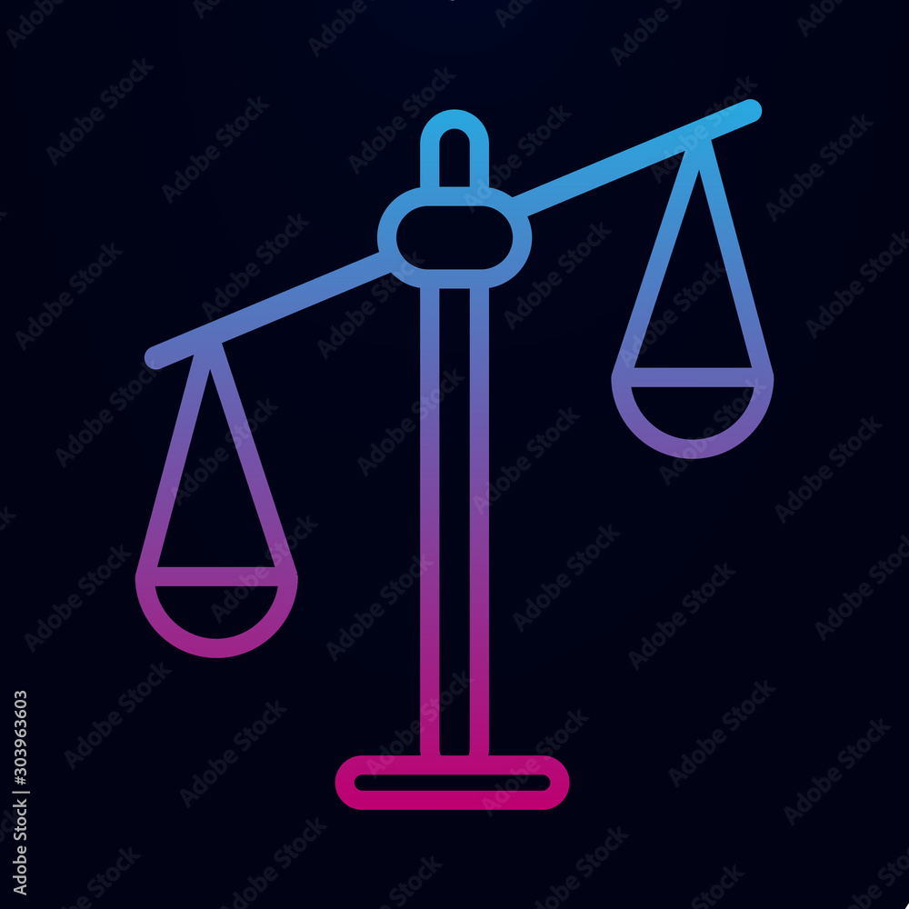 Aufkleber libra, scale nolan icon. simple thin line, outline vector of finance icons for ui and ux, website or