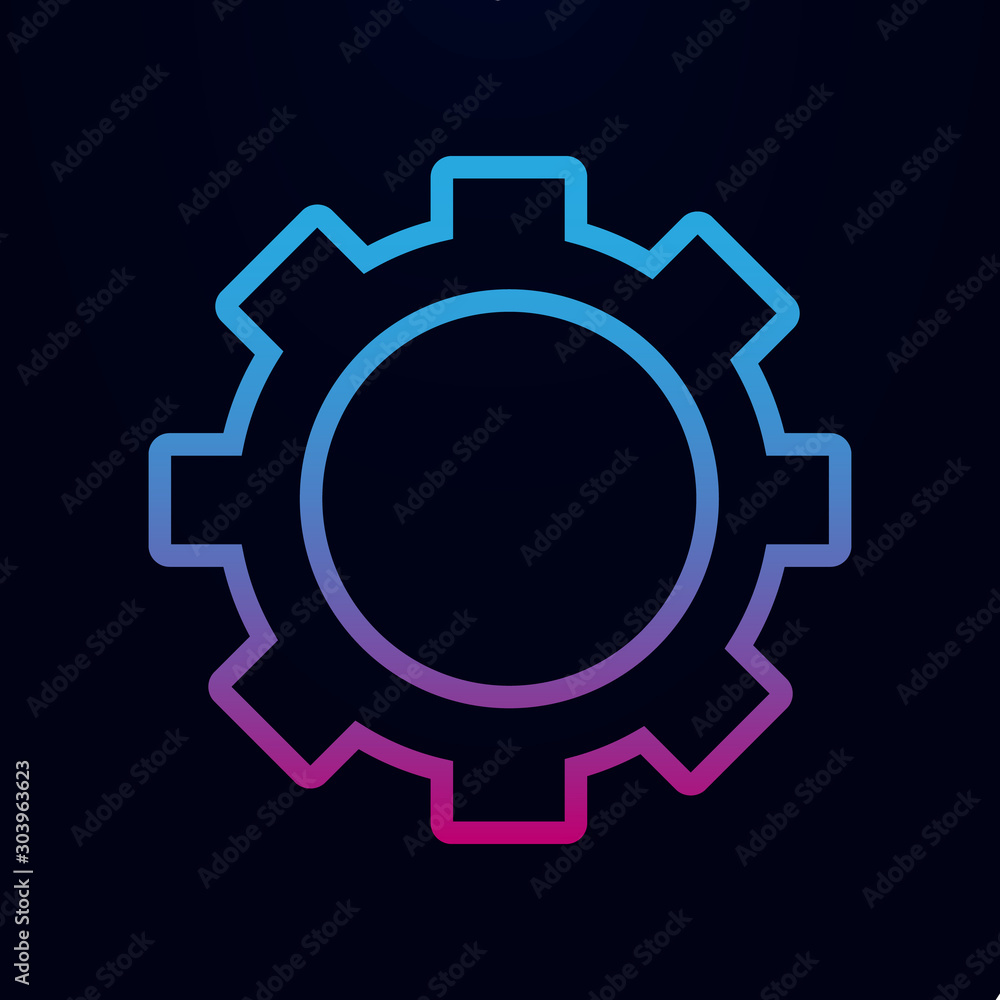 Poster gear nolan icon. simple thin line, outline vector of finance icons for ui and ux, website or mobile 