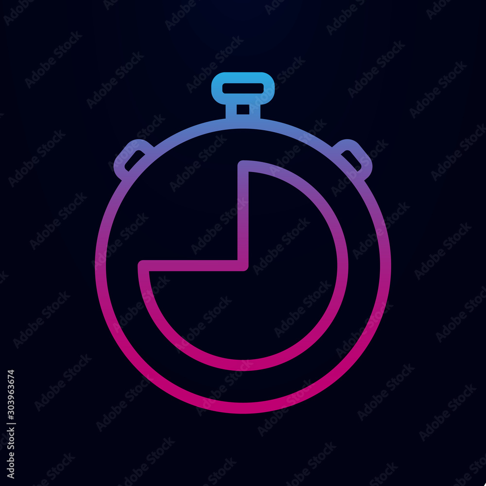 Poster stopwatch nolan icon. simple thin line, outline vector of finance icons for ui and ux, website or mo