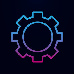 Gear nolan icon. Simple thin line, outline vector of finance icons for ui and ux, website or mobile application