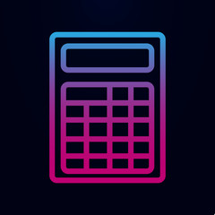 Calculator nolan icon. Simple thin line, outline vector of finance icons for ui and ux, website or mobile application