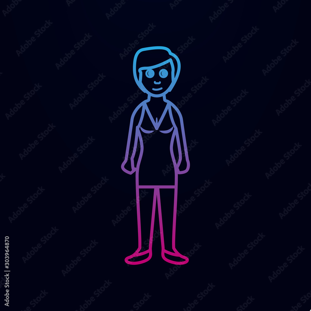 Poster the first period of maturity of a woman nolan icon. simple thin line, outline vector of generation i