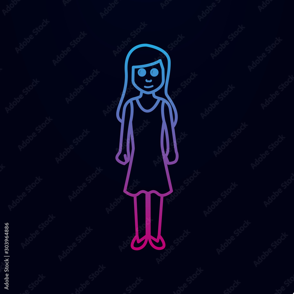 Poster the second period of maturity of a woman nolan icon. simple thin line, outline vector of generation 