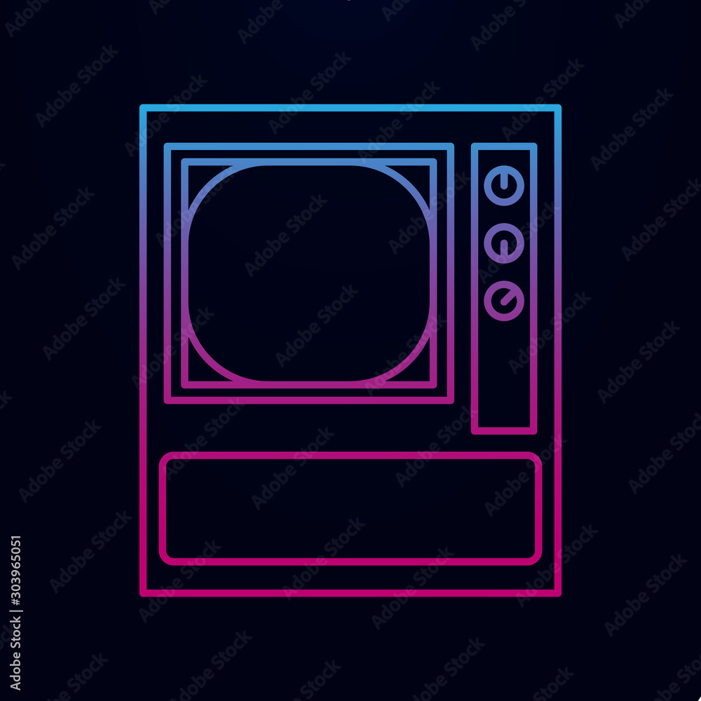 Poster multi-channel tv nolan icon. simple thin line, outline vector of generation icons for ui and ux, web