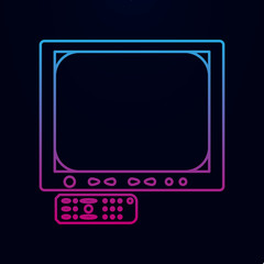 Generation of light tvs with remote control nolan icon. Simple thin line, outline vector of generation icons for ui and ux, website or mobile application