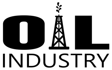 Oil industry design with gushing well