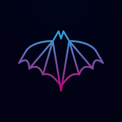 Line silhouettes halloween of bat nolan icon. Simple thin line, outline vector of halloween icons for ui and ux, website or mobile application