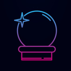 Magic ball nolan icon. Simple thin line, outline vector of halloween icons for ui and ux, website or mobile application