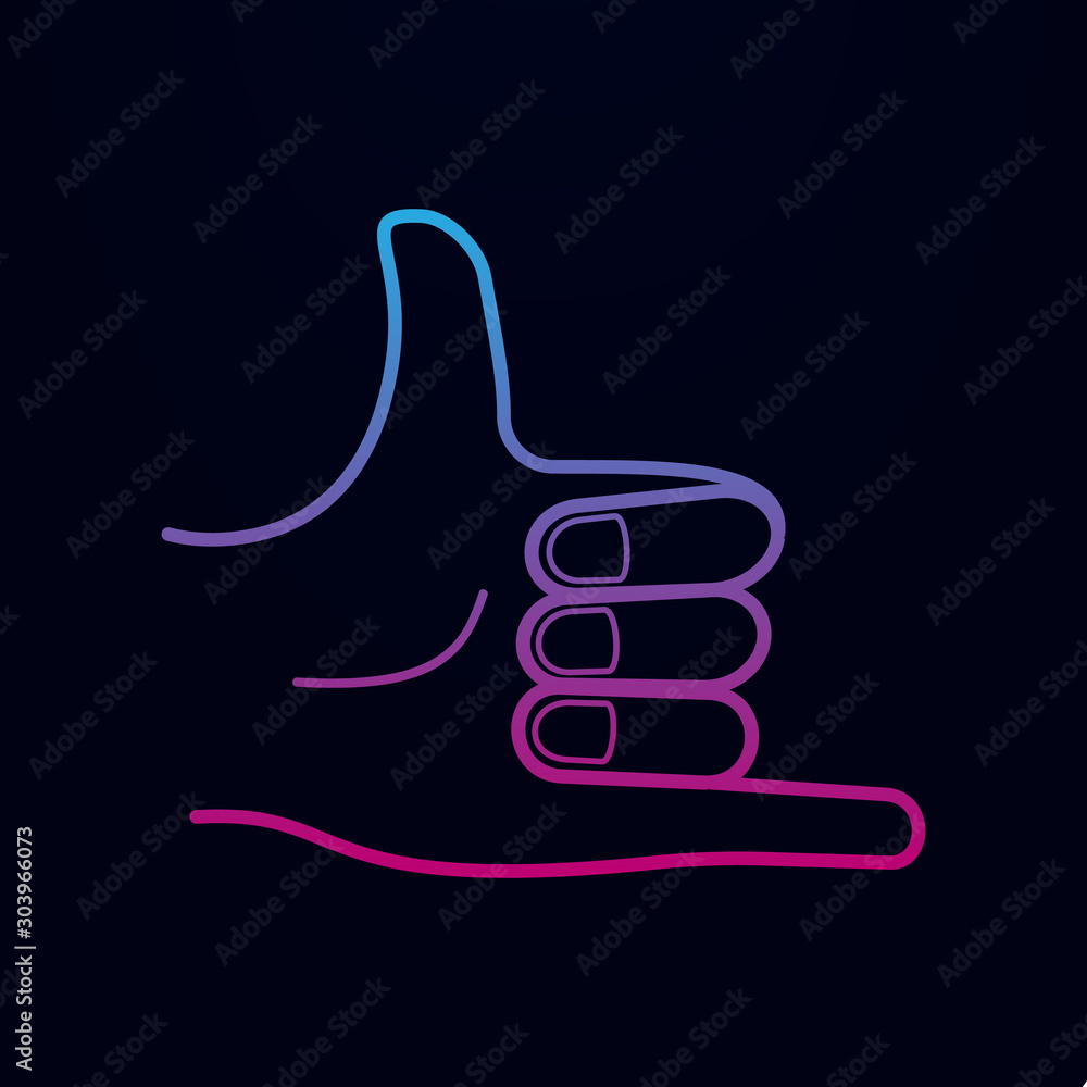 Aufkleber hand sign point the little finger nolan icon. simple thin line, outline vector of hands icons for ui