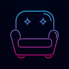 Armchair nolan icon. Simple thin line, outline vector of household icons for ui and ux, website or mobile application
