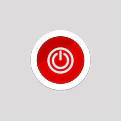 simple power button icon mobile phone element symbol or app logo (on or off)