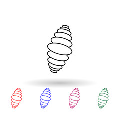 Larva multi color icon. Simple thin line, outline vector of insect icons for ui and ux, website or mobile application