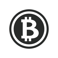 bitcoin currency icon vector design illustration