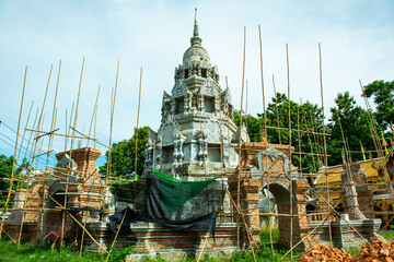 The pagoda which is still under construction in Phra Nang Din temple