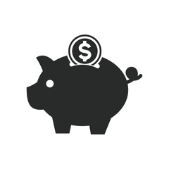 piggy bank icon vector template