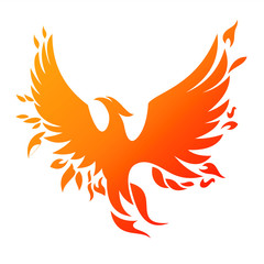 Charming Illustration Phoenix Logo Concept	